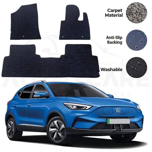 MG ZS EV Custom Carpet Floor Mats 3-Piece Set for 2021-2025 Models