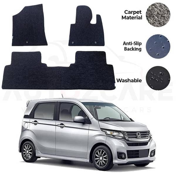 Honda N Wgn 2013-2019 Genuine Carpet Floor Mats Set (3 Pieces)