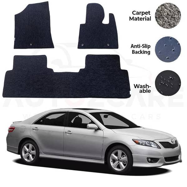 Toyota Camry Carpet Floor Mats Set - Genuine Fit for 2006-2011 Models (3-Piece)
