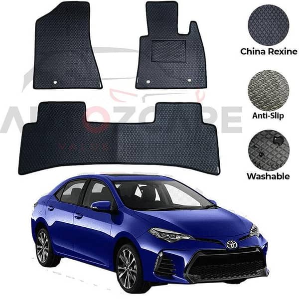 Toyota Crown 3-Piece Rexine Floor Mats for Models 2012-2018