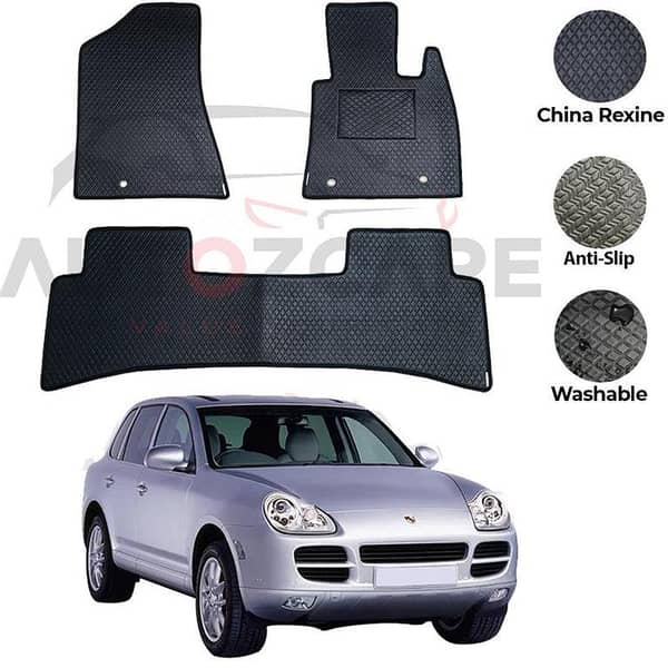 Porsche Cayenne 3-Piece Rexine Floor Mats for 2002-2010 Models