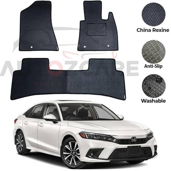 Honda Civic RS China Rexine Floor Mat 3PC 2022-2025