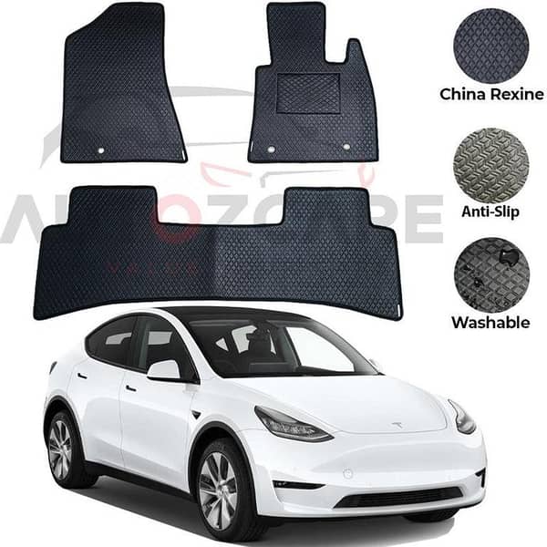 Tesla Model Y China Rexine Floor Mat  - Model 2020-2025