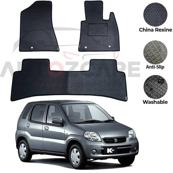 Suzuki Kei 3-Piece Rexine Floor Mat Set for Models 1998-2008