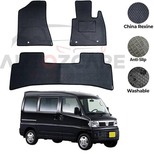Nissan Clipper Rexine Floor Mat Set - 3 Pieces for 2007-2010 Models