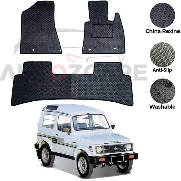 Suzuki Potohar 1985-2003 China Rexine Floor Mats Set of 3