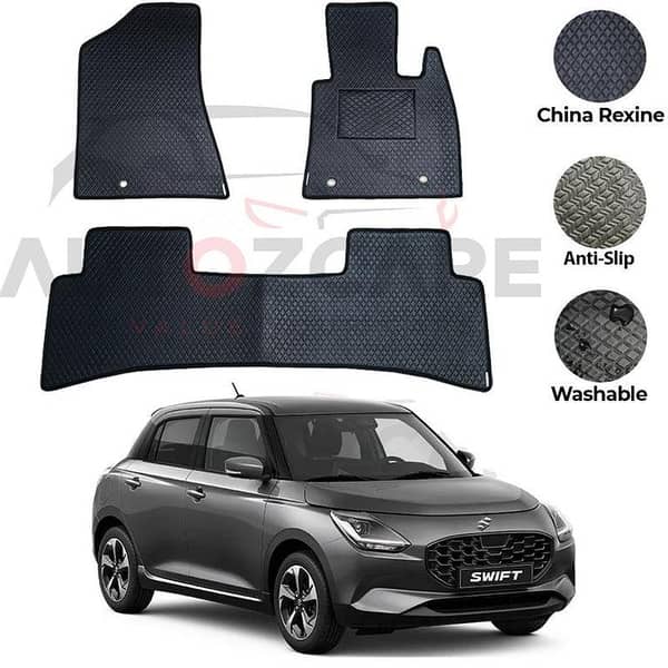 Suzuki Swift 2022-2025 Rexine Floor Mats Set of 3