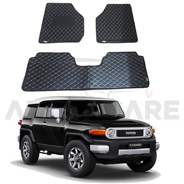 Toyota Fj Cruiser 7D Floor Mat ( Flat Style ) 3PCS - Model 2006-2018