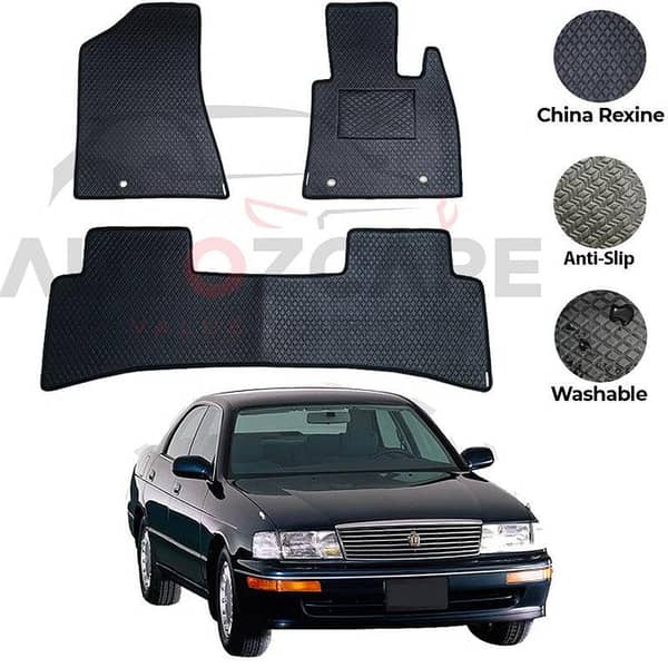 Toyota Crown Rexine Floor Mats Set of 3 for Models 1991-1995