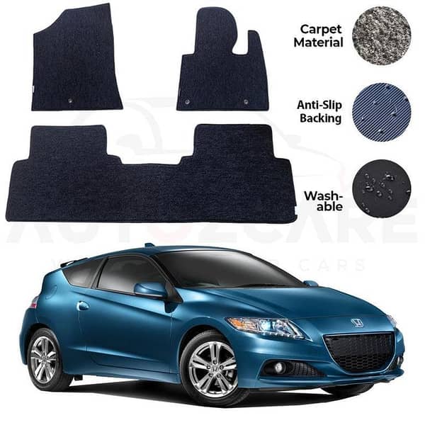 Genuine Honda CR-Z Sports Hybrid Carpet Floor Mats Set (3 Pieces) for Model Years 2010-2018