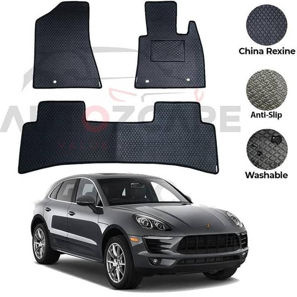 Porsche Macan Floor Mats Set (3 Pieces) - China Rexine for 2014-2018 Models