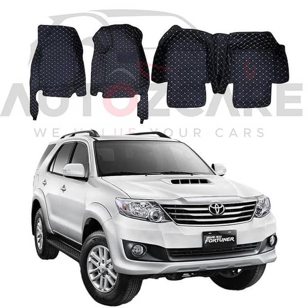 Toyota Fortuner 7D Floor Mats (4PCS) for 2013-2016 Models - Custom Fit Protection for Your Vehicle's Interior