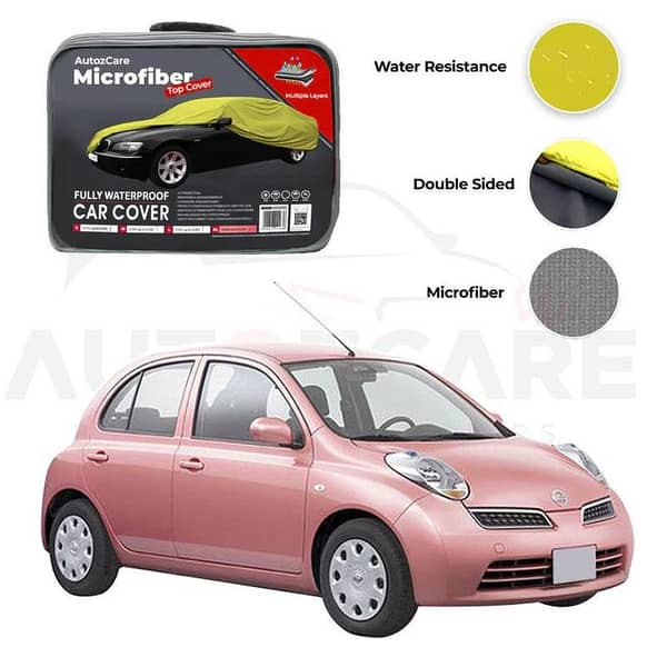 Nissan March Microfiber Car Cover for 2003-2010 Models - Waterproof and Weather-Resistant