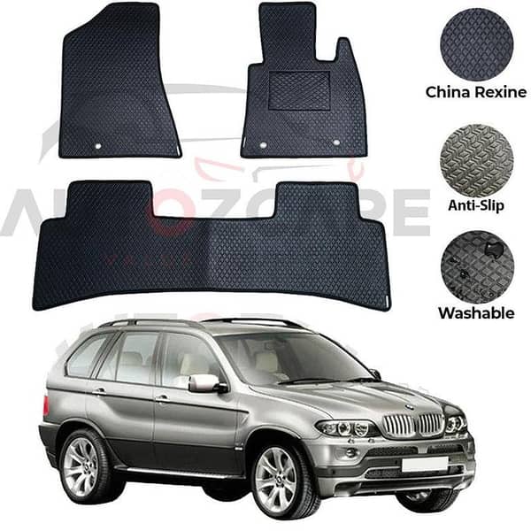 BMW X5 Series Rexine Floor Mats Set (3 Pieces) for Models 1999-2006