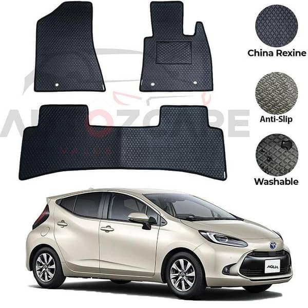 Toyota Aqua 5-Piece Rexine Floor Mats for Models 2022-2025