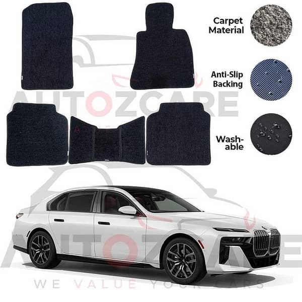 BMW 7 Series Genuine Fitting Carpet Floor Mat 5PCS - Model 2023-2025