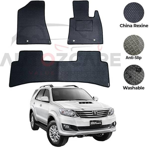 Toyota Fortuner 4-Piece Rexine Floor Mat Set for 2013-2016 Models