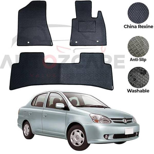 Toyota Platz Floor Mats - 3-Piece Set in China Rexine for 1999-2005 Models