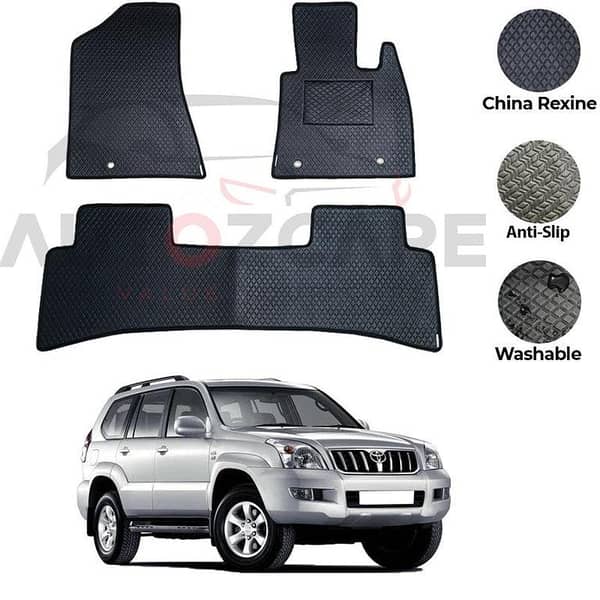 Toyota Prado FJ120 Floor Mats 4PCS - China Rexine, Compatible with 2003-2008 Models