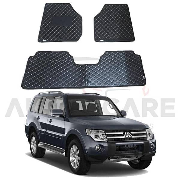 Mitsubishi Pajero 7D Flat Style Floor Mats - Set of 3 for Model Years 2006 to 2018