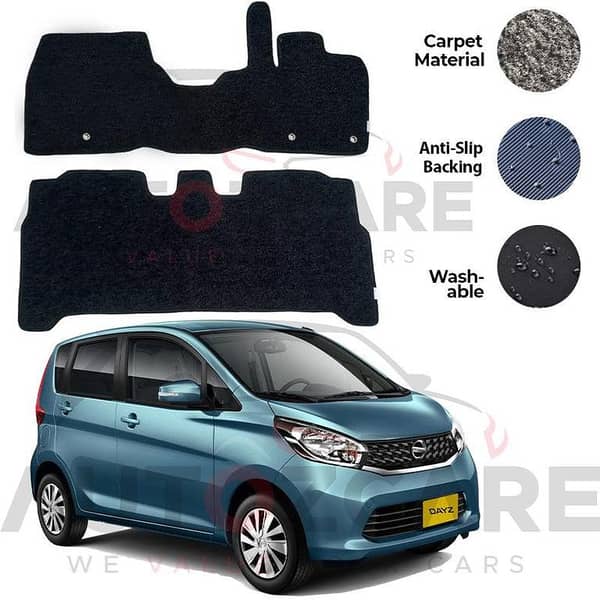Nissan Dayz Custom Fit Carpet Floor Mats - 2 Piece Set for Models 2013-2019