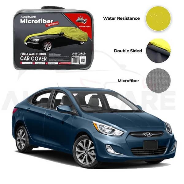 Hyundai Accent Microfiber Car Cover - Waterproof Protection for 2017-2019 Models