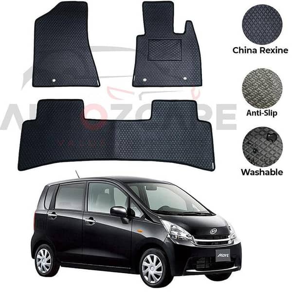 Daihatsu Move Floor Mat Set (3 Pieces) in China Rexine forModels 2011-2014