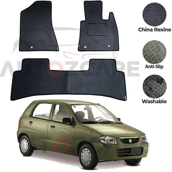 Suzuki Alto Floor Mats - 3 Piece Rexine Set for Models 2000 to 2003