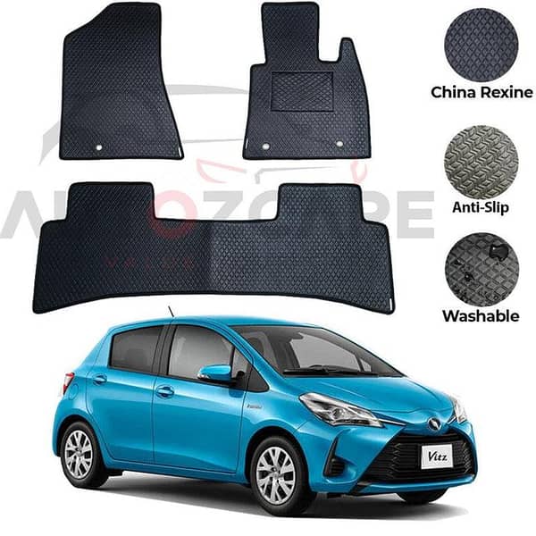 Toyota Vitz China Rexine Floor Mat 3PCS - Model 2012-2020