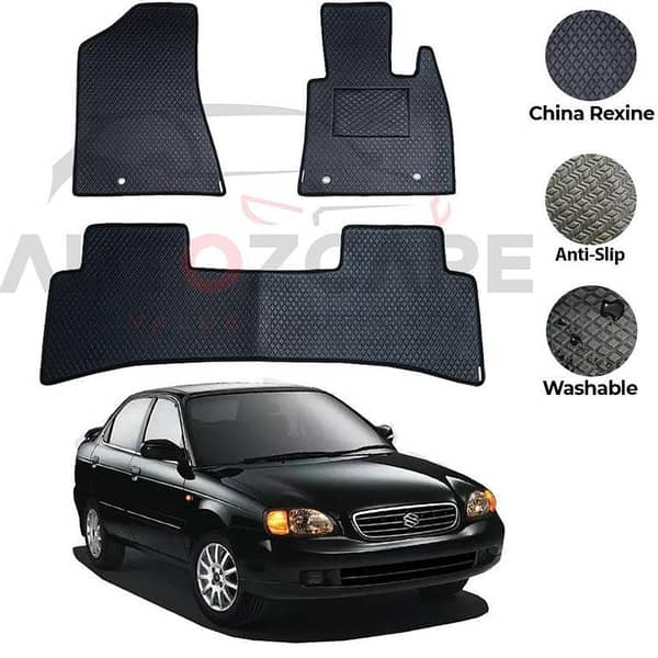 Suzuki Baleno 3-Piece Rexine Floor Mat Set for Models 1998-2005