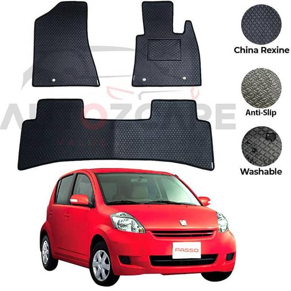 Toyota Passo 2005-2010 3-Piece Floor Mat Set in China Rexine