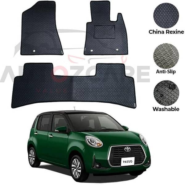 Toyota Passo China Rexine Floor Mat 3PCS - Model 2017-2025