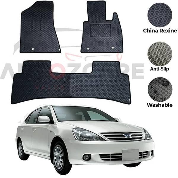 Toyota Allion 2001-2006 Floor Mats Set - 3 Pieces in China Rexine Material
