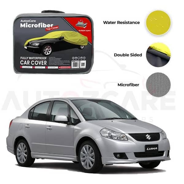 Suzuki Liana Microfiber Car Cover for 2006-2014 Models - Waterproof and Weather-Resistant