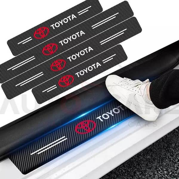 Carbon Fiber Door Sill Protector Tape for Cars - Scratch and Water Resistant