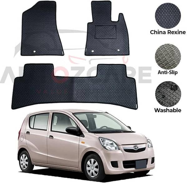 Daihatsu Mira 2006-2017 Rexine Floor Mats - 3 Piece Set