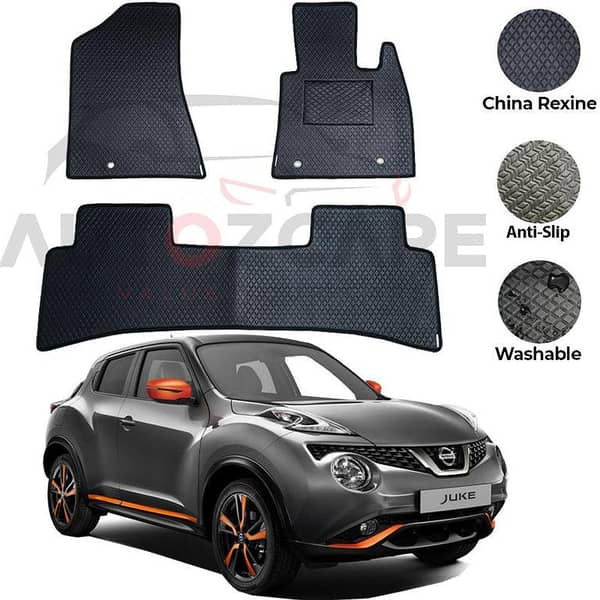 Nissan Juke Floor Mats - 3-Piece Set in China Rexine for Model Years 2010-2025