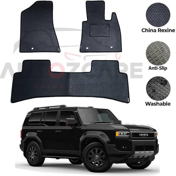 Toyota Land Cruiser LC250 China Rexine Floor Mat 3PCS - Model 2025