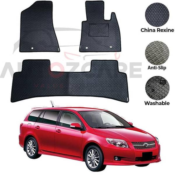 Toyota Corolla Fielder 2006-2012 Floor Mats Set - 3 Pieces, Made from China Rexine