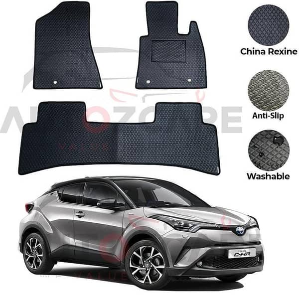 Toyota C-HR China Rexine Floor Mat 3PCS - Model 2016-2025