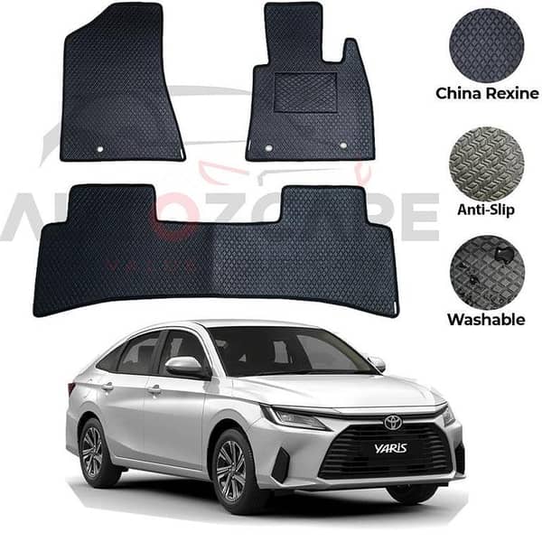 Toyota Yaris China Rexine Floor Mat 3PCS - Model 2020-2025