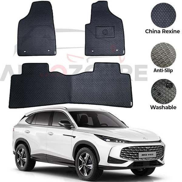 MG HS 3-Piece Rexine Floor Mats for China Model (2020-2025)