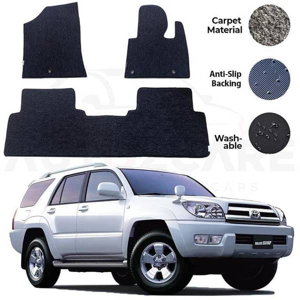 Toyota Hilux Surf Carpet Floor Mats - Genuine 3 Piece Set for 2002-2009 Models