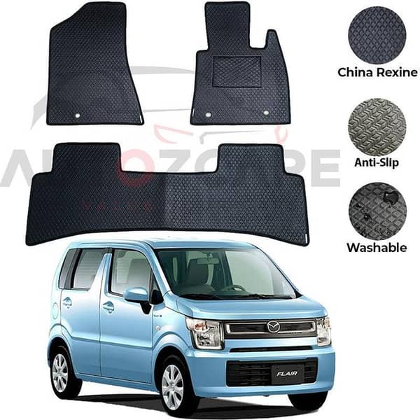 Mazda Flair 3-Piece Rexine Floor Mats for 2013-2025 Models