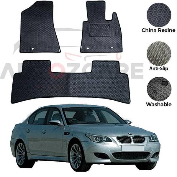 BMW 5 Series Rexine Floor Mats Set (3 Pieces) for 2003-2010 Models