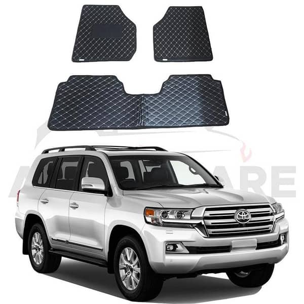 Toyota Land Cruiser 7D Floor Mat ( Flat Style ) 3PCS - Model 2015-2022