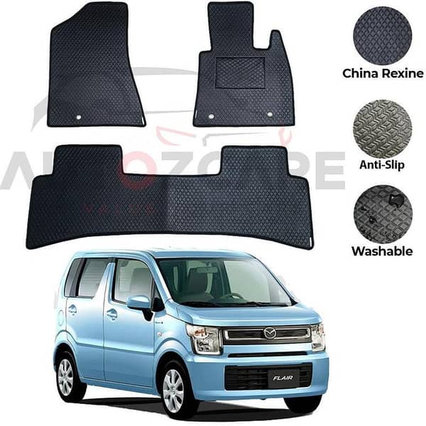 Mazda Flair 3-Piece Rexine Floor Mats for Models 2013-2025
