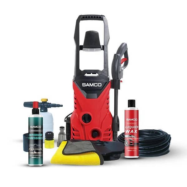 Samco 1400W High Pressure Washer (110 Bar) with Ultimate Shine Cleaning Bundle