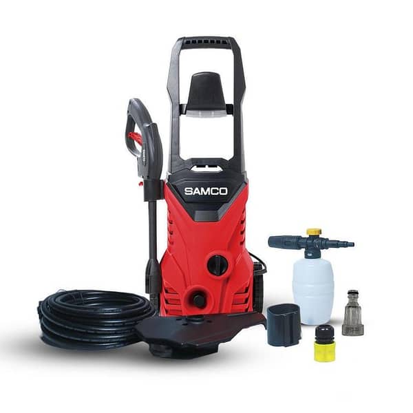 Samco 1600 Watts High Pressure Washer - 130 Bar with Foaming Canon and Adjustable Spray Lance