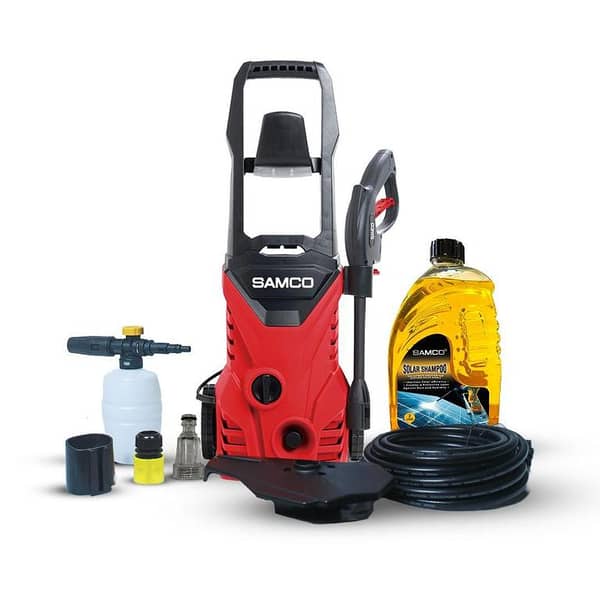 Samco 1400 Watts High Pressure Washer (110 Bar) with Solar Cleaning Shampoo